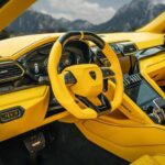 interior design of Yellow SUV's